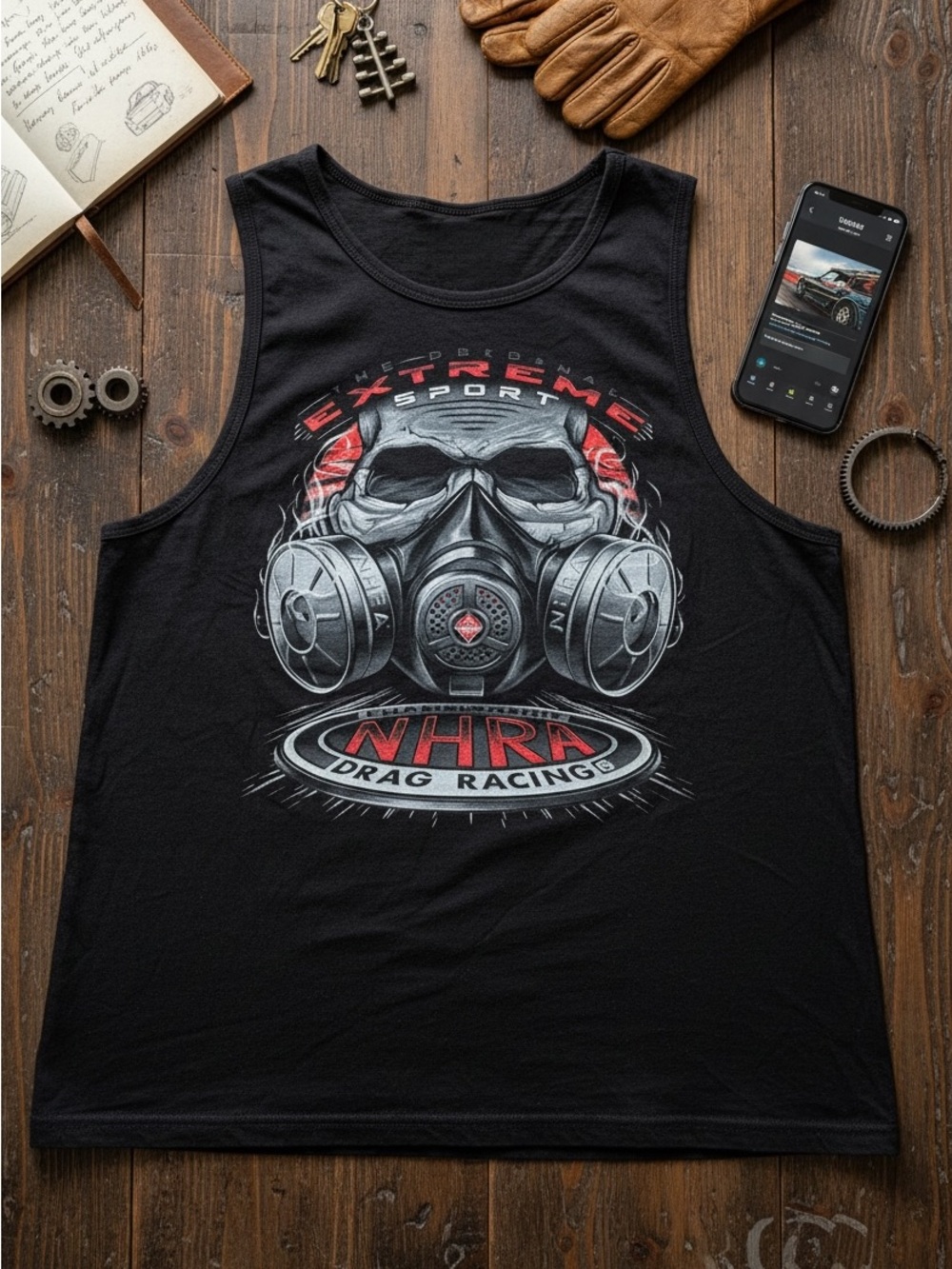 Men's Black NHRA Graphic Tank Top